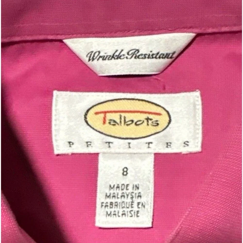 Talbots Petite 8 Career Lot Black Dress Pants Pink Button Down Office Work